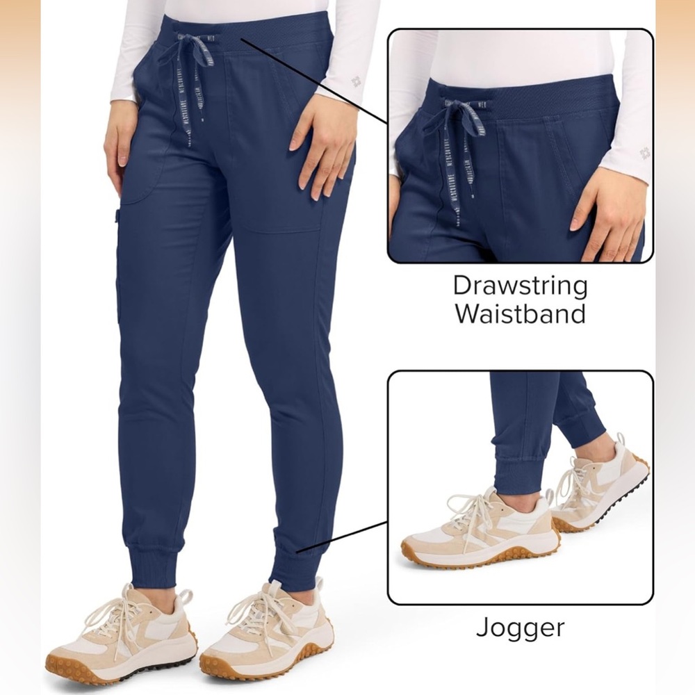 Navy Jogger Scrub Pants